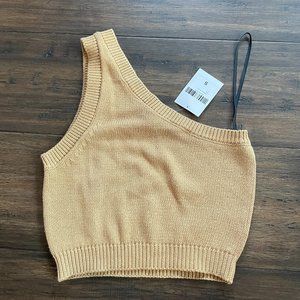 One Shoulder Sweater Tank - Size Small